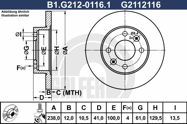 GALFER Piduriketas B1.G212-0116.1