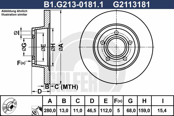 GALFER Piduriketas B1.G213-0181.1