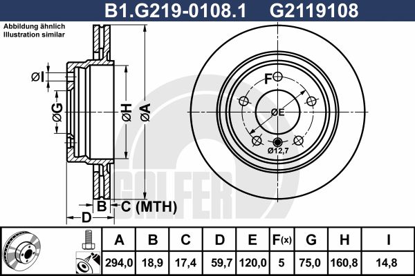 GALFER Тормозной диск B1.G219-0108.1