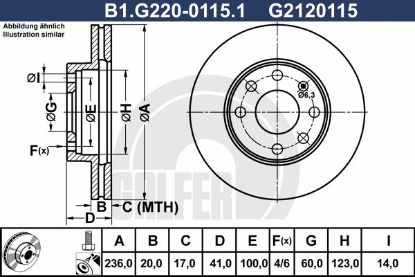 GALFER Piduriketas B1.G220-0115.1