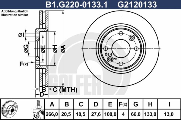 GALFER Piduriketas B1.G220-0133.1