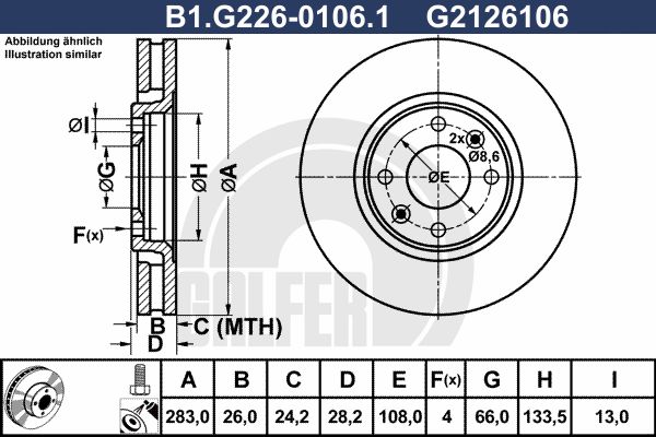 GALFER Piduriketas B1.G226-0106.1