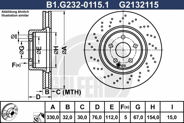 GALFER Тормозной диск B1.G232-0115.1