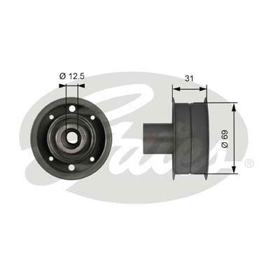 GATES Паразитный / Ведущий ролик, зубчатый ремень T42078
