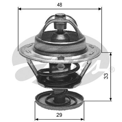 GATES Термостат, охлаждающая жидкость TH12182G2