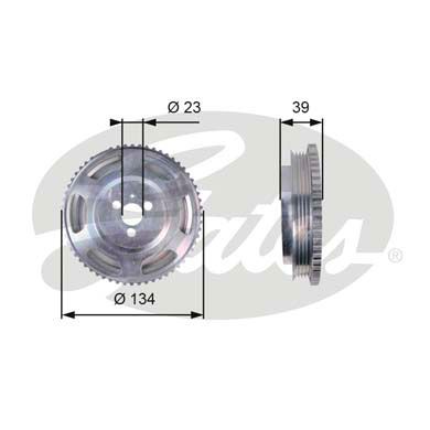 GATES Ременный шкив, коленчатый вал TVD1071