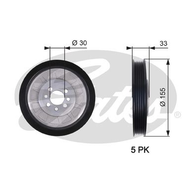 GATES Ременный шкив, коленчатый вал TVD1088