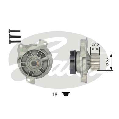 GATES Водяной насос WP0033
