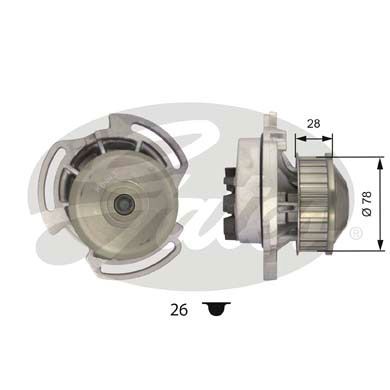 GATES Водяной насос WP0060