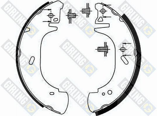 GIRLING Piduriklotside komplekt 5186303