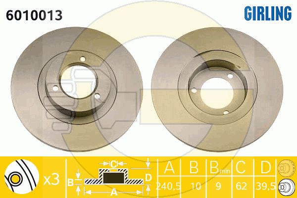 GIRLING Тормозной диск 6010013
