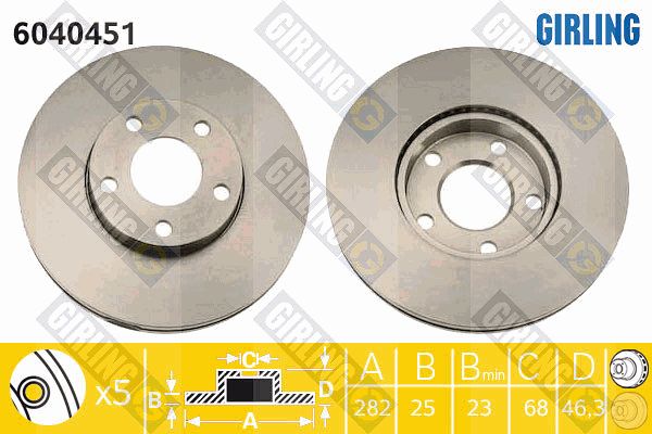 GIRLING Тормозной диск 6040451