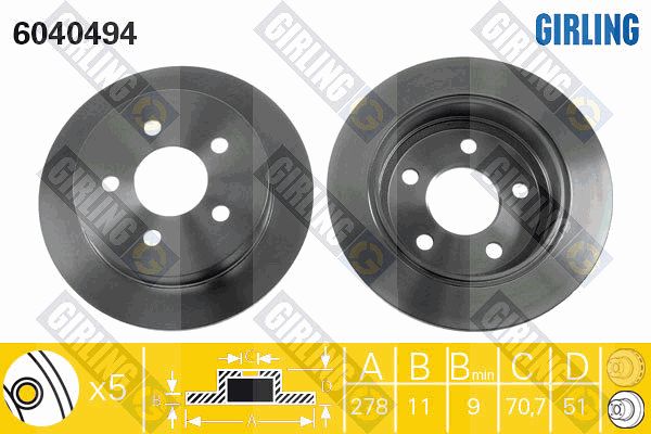 GIRLING Piduriketas 6040494