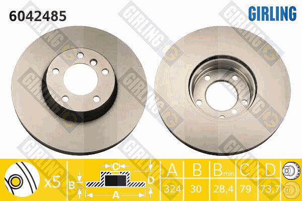 GIRLING Тормозной диск 6042485