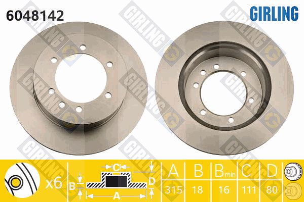 GIRLING Piduriketas 6048142