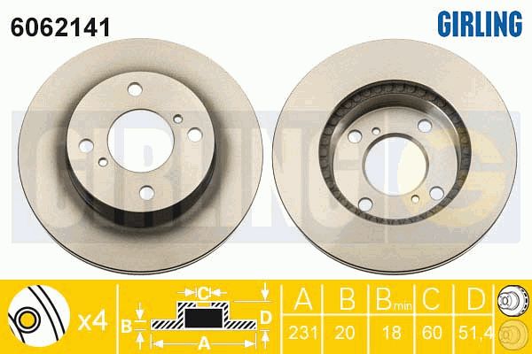 GIRLING Piduriketas 6062141