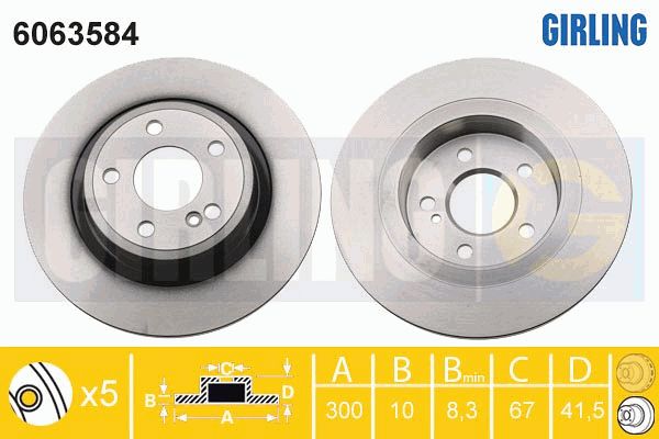 GIRLING Тормозной диск 6063584