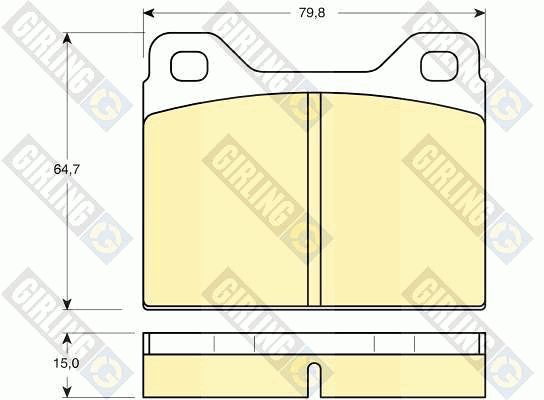 GIRLING Комплект тормозных колодок, дисковый тормоз 6101312