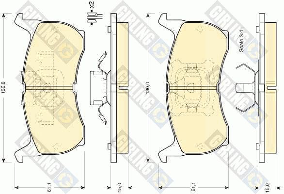 GIRLING Piduriklotsi komplekt,ketaspidur 6103549