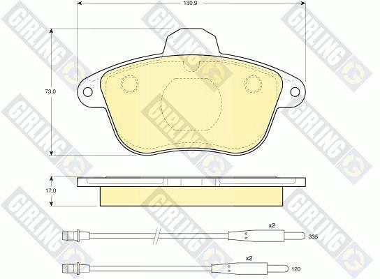 GIRLING Piduriklotsi komplekt,ketaspidur 6107963