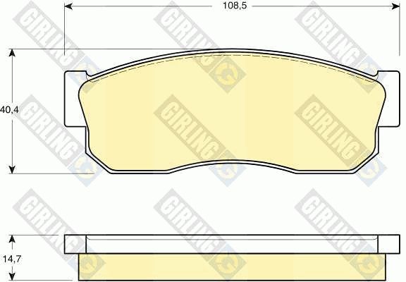 GIRLING Piduriklotsi komplekt,ketaspidur 6109889