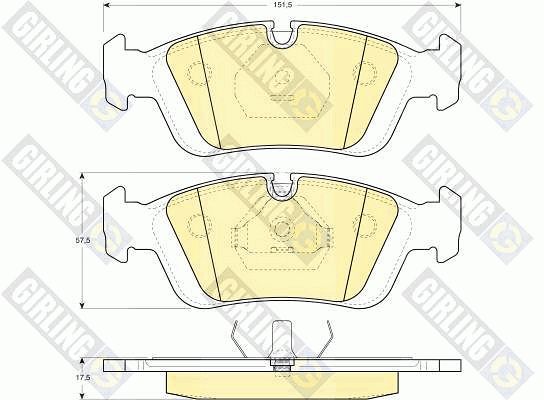 GIRLING Комплект тормозных колодок, дисковый тормоз 6111002