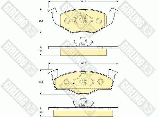 GIRLING Комплект тормозных колодок, дисковый тормоз 6112182