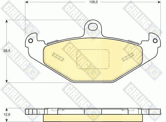 GIRLING Комплект тормозных колодок, дисковый тормоз 6114949
