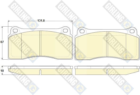 GIRLING Piduriklotsi komplekt,ketaspidur 6115369