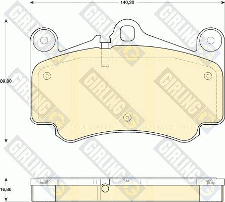 GIRLING Комплект тормозных колодок, дисковый тормоз 6117789