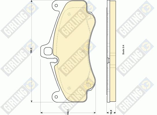 GIRLING Комплект тормозных колодок, дисковый тормоз 6118599