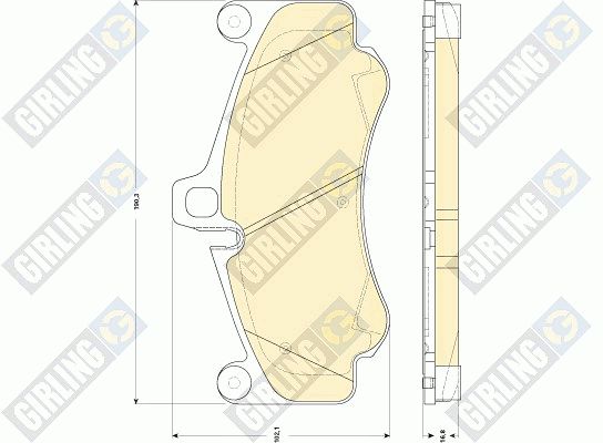 GIRLING Комплект тормозных колодок, дисковый тормоз 6118639