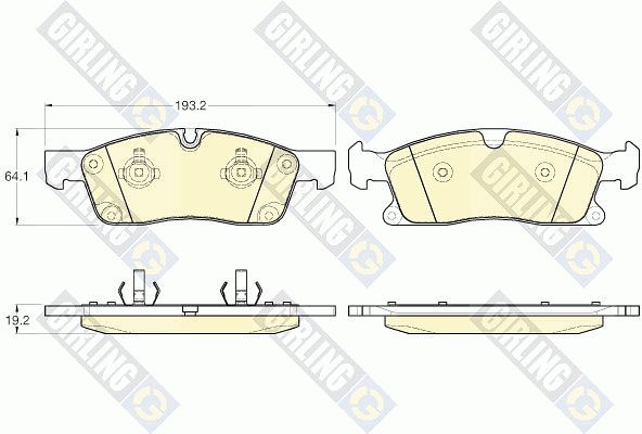 GIRLING Комплект тормозных колодок, дисковый тормоз 6119552
