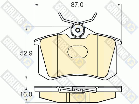 GIRLING Piduriklotsi komplekt,ketaspidur 6120401