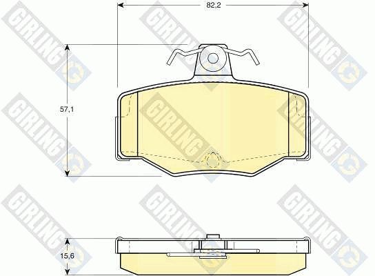 GIRLING Комплект тормозных колодок, дисковый тормоз 6130921