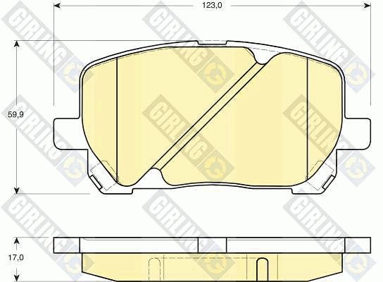 GIRLING Комплект тормозных колодок, дисковый тормоз 6133159