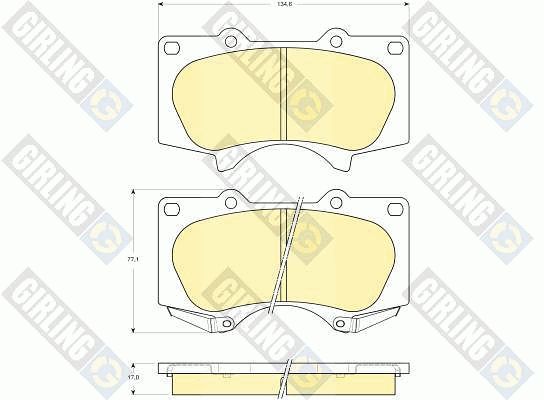 GIRLING Piduriklotsi komplekt,ketaspidur 6133649