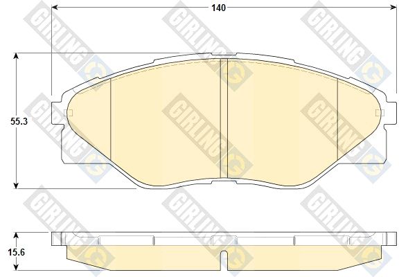 GIRLING Комплект тормозных колодок, дисковый тормоз 6135329