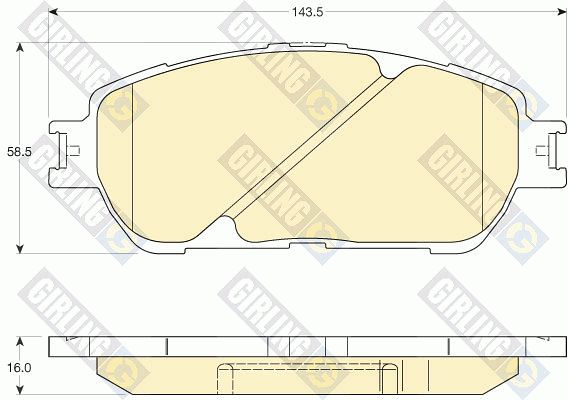 GIRLING Комплект тормозных колодок, дисковый тормоз 6136106