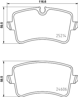 HELLA Piduriklotsi komplekt,ketaspidur 8DB 355 016-061