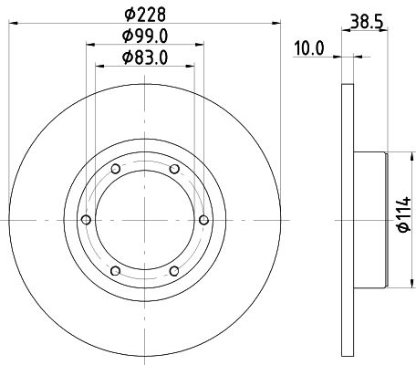 HELLA Тормозной диск 8DD 355 100-031