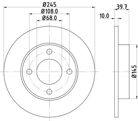 HELLA Тормозной диск 8DD 355 100-621