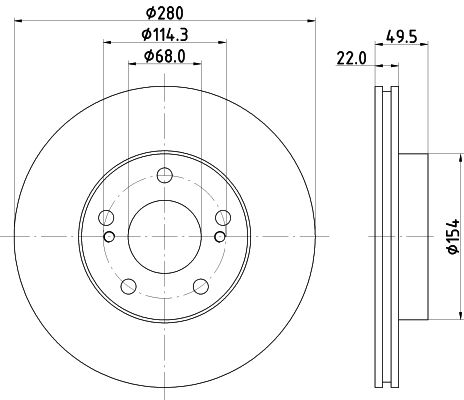 HELLA Тормозной диск 8DD 355 103-991