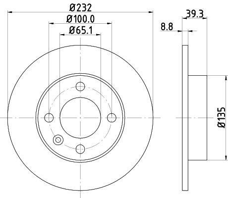 HELLA Тормозной диск 8DD 355 106-681