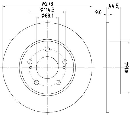 HELLA Тормозной диск 8DD 355 108-541