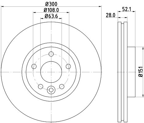 HELLA Тормозной диск 8DD 355 116-221
