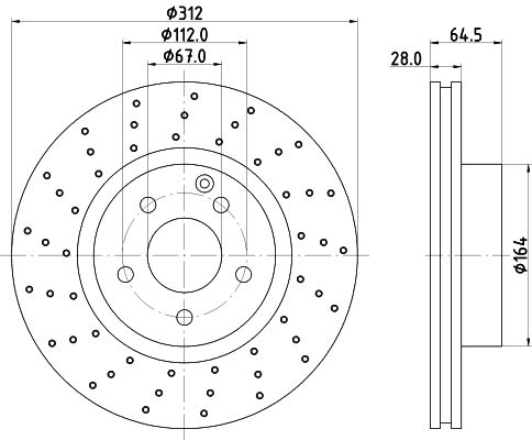 HELLA Тормозной диск 8DD 355 121-251