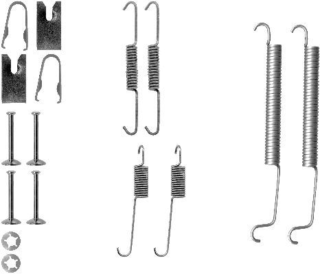 HELLA Lisakomplekt, Piduriklotsid 8DZ 355 200-971