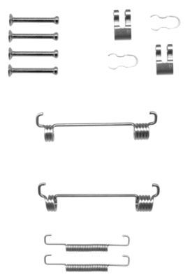 HELLA Lisakomplekt, seisupiduriklotsid 8DZ 355 201-901