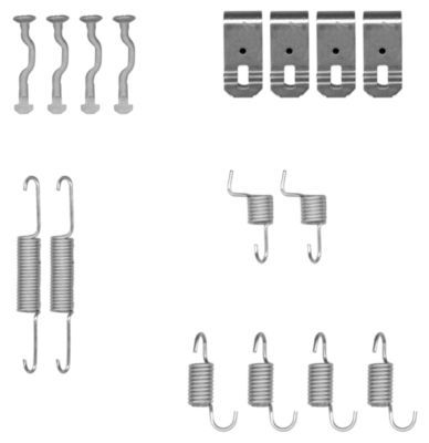 HELLA Lisakomplekt, seisupiduriklotsid 8DZ 355 201-971